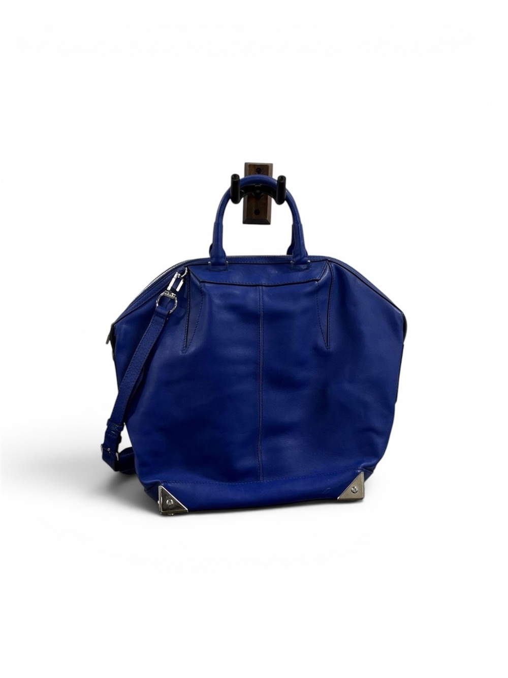 Alexander Wang Emilie Royal Blue Leather Tote with Silver Hardware